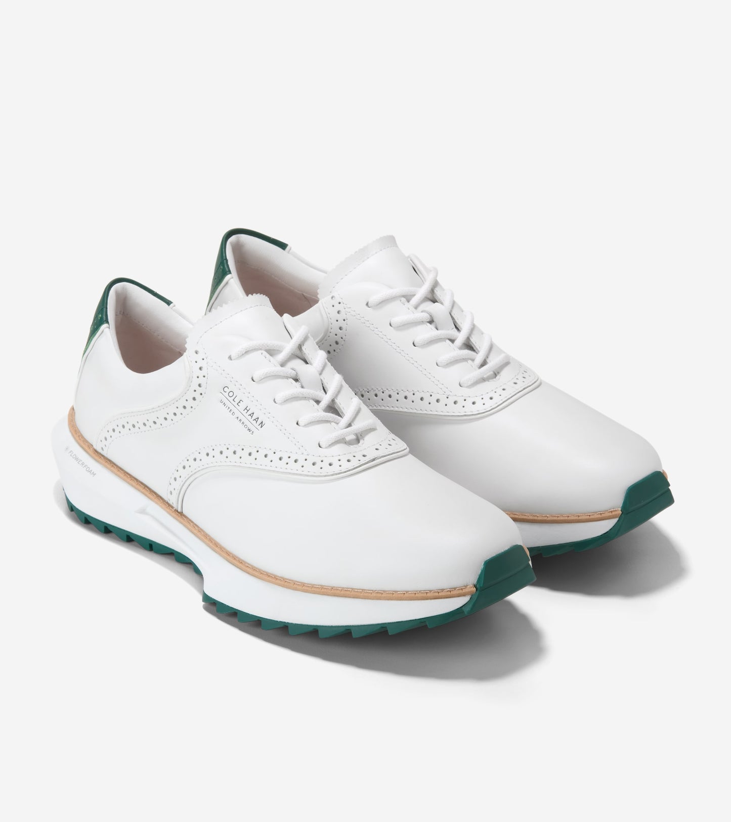Men's CH X United Arrows Saddle Ashland Golf Shoes-White-Myrtle