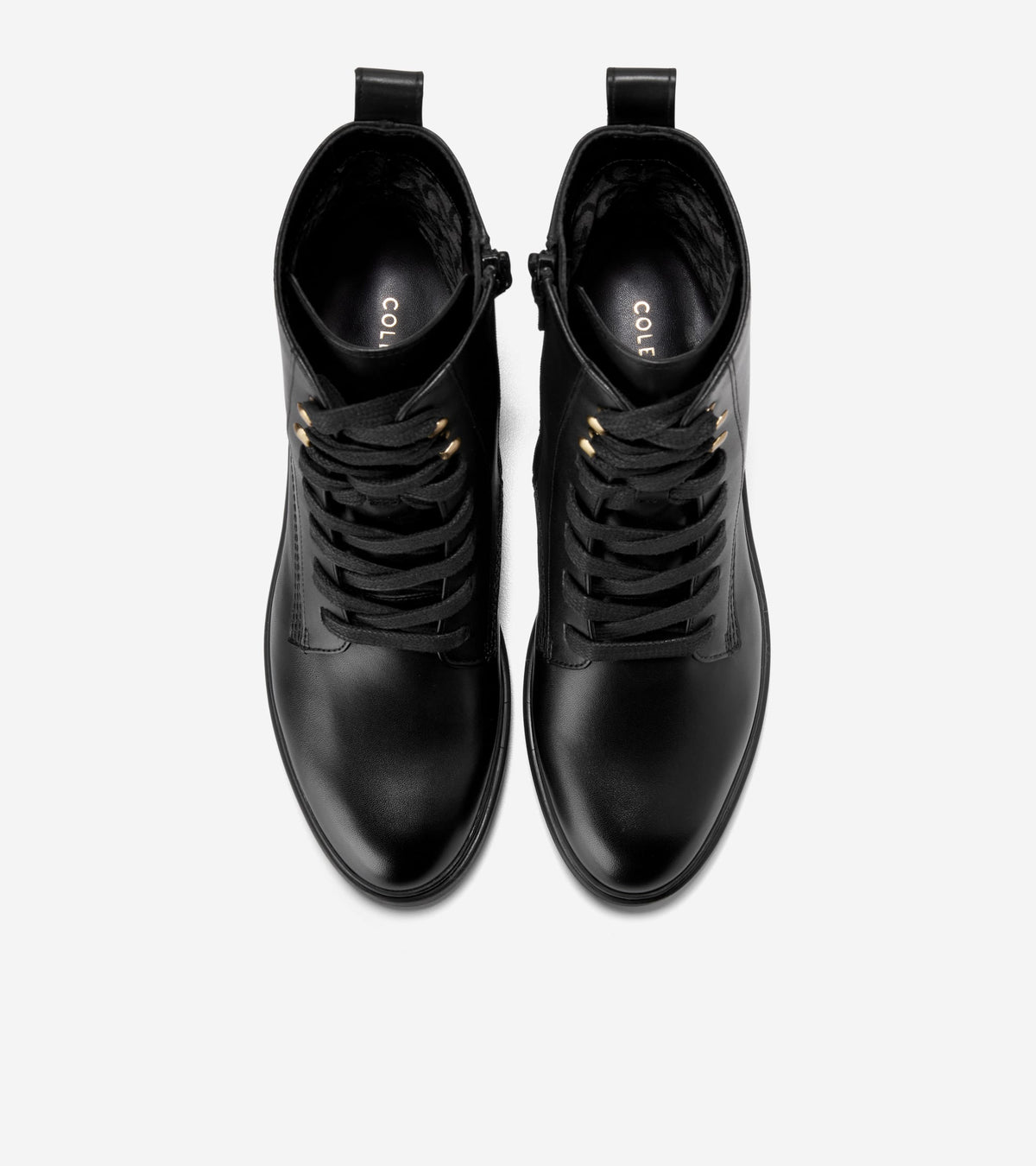 Women's Cherise Waterproof Lace-Up Lug Boots-Black