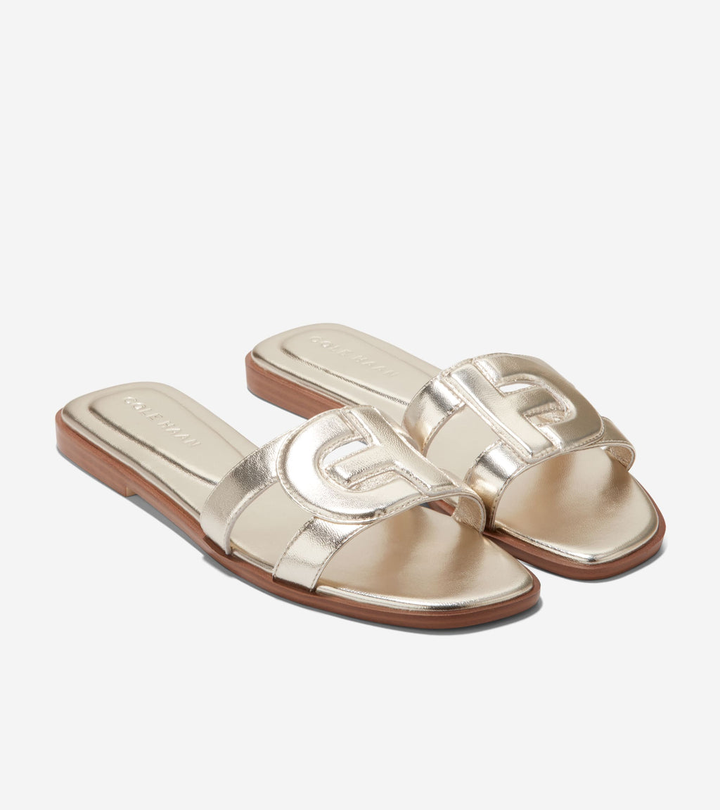 Women's Chrisee Slide Sandals-Soft Gold