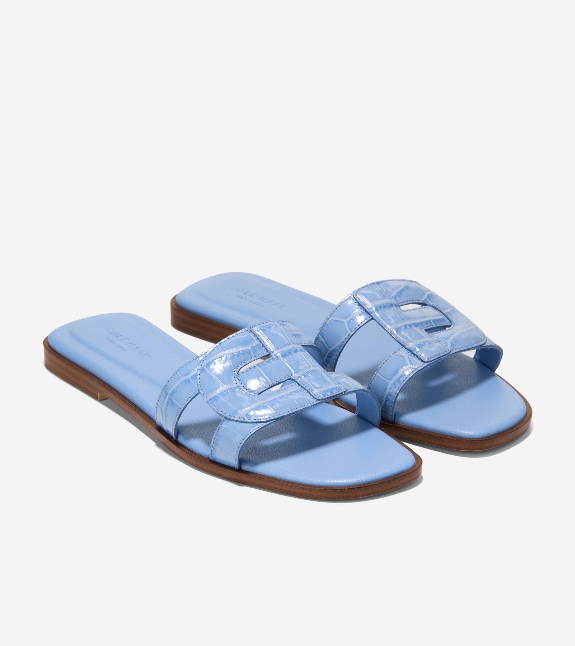 Women's Chrisee Slide Sandals-Hydrangea Croc Print
