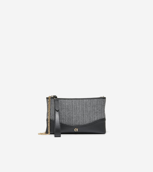 Essential Pouch-Black Herringbone