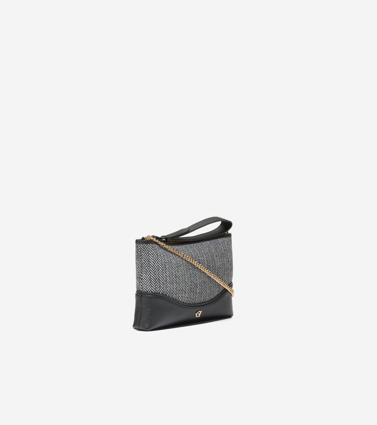 Essential Pouch-Black Herringbone