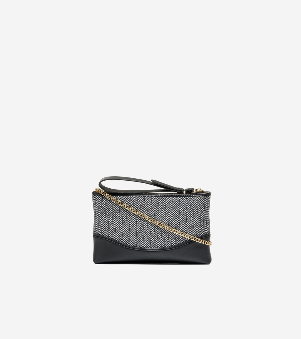 Essential Pouch-Black Herringbone