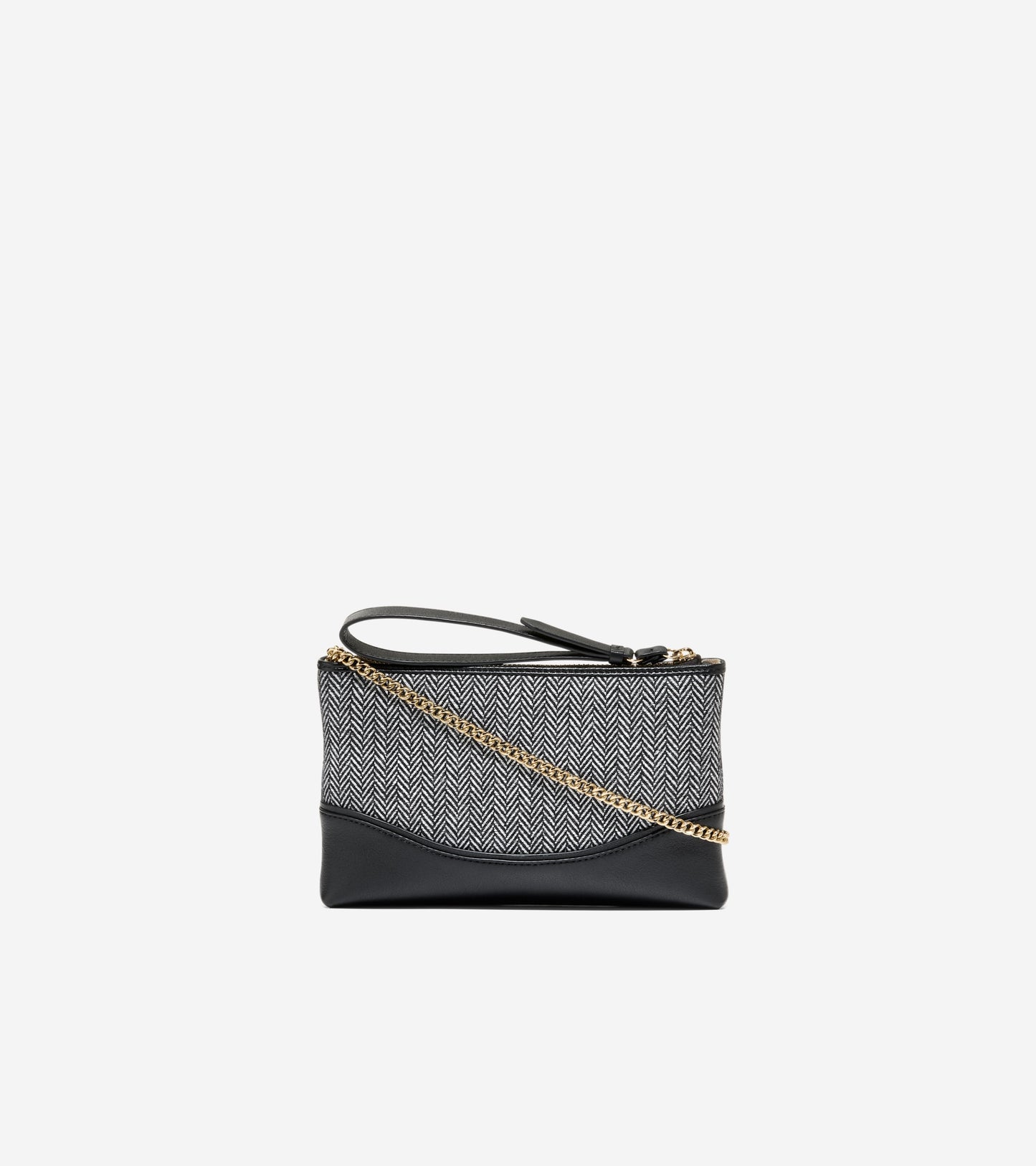 Essential Pouch-Black Herringbone