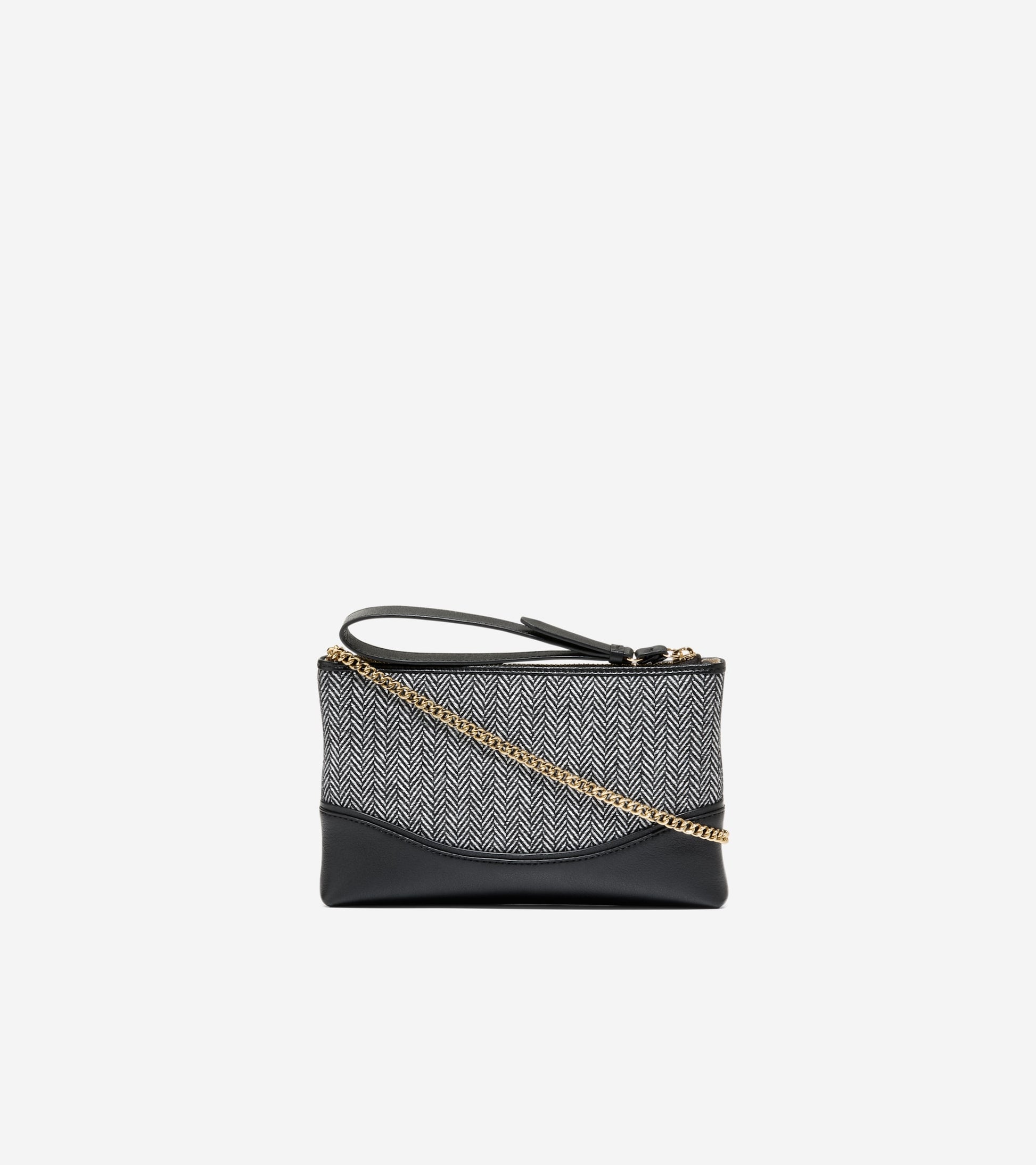 Essential Pouch-Black Herringbone