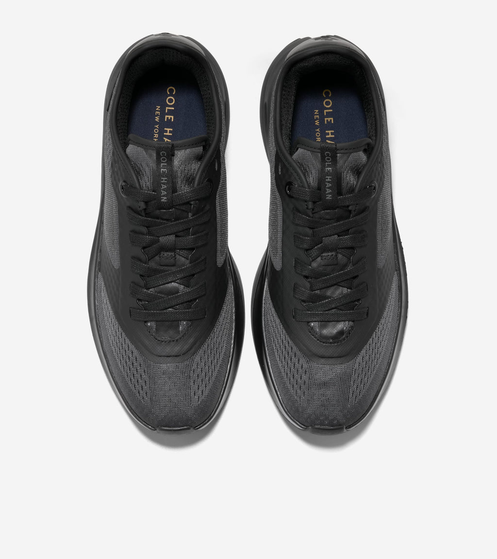 Men's GrandPrø All-Day City Running Shoe-Black-Gray Pinstripe