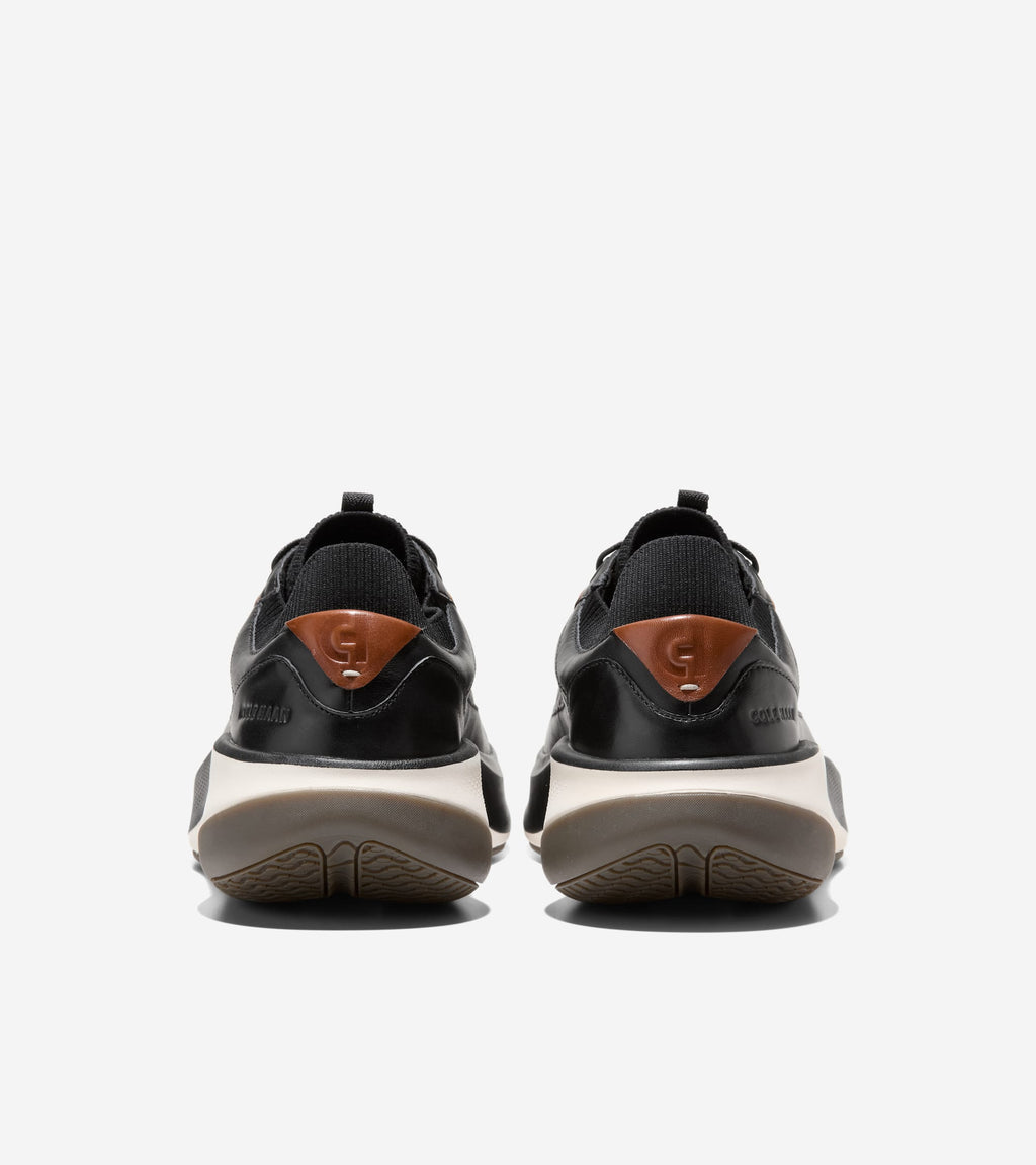 Men's GrandPrø All-Day Leather Running Shoes-Black-British Tan-Ivory