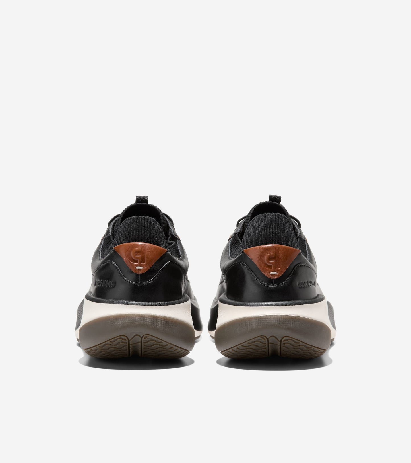 Men's GrandPrø All-Day Leather Running Shoes-Black-British Tan-Ivory