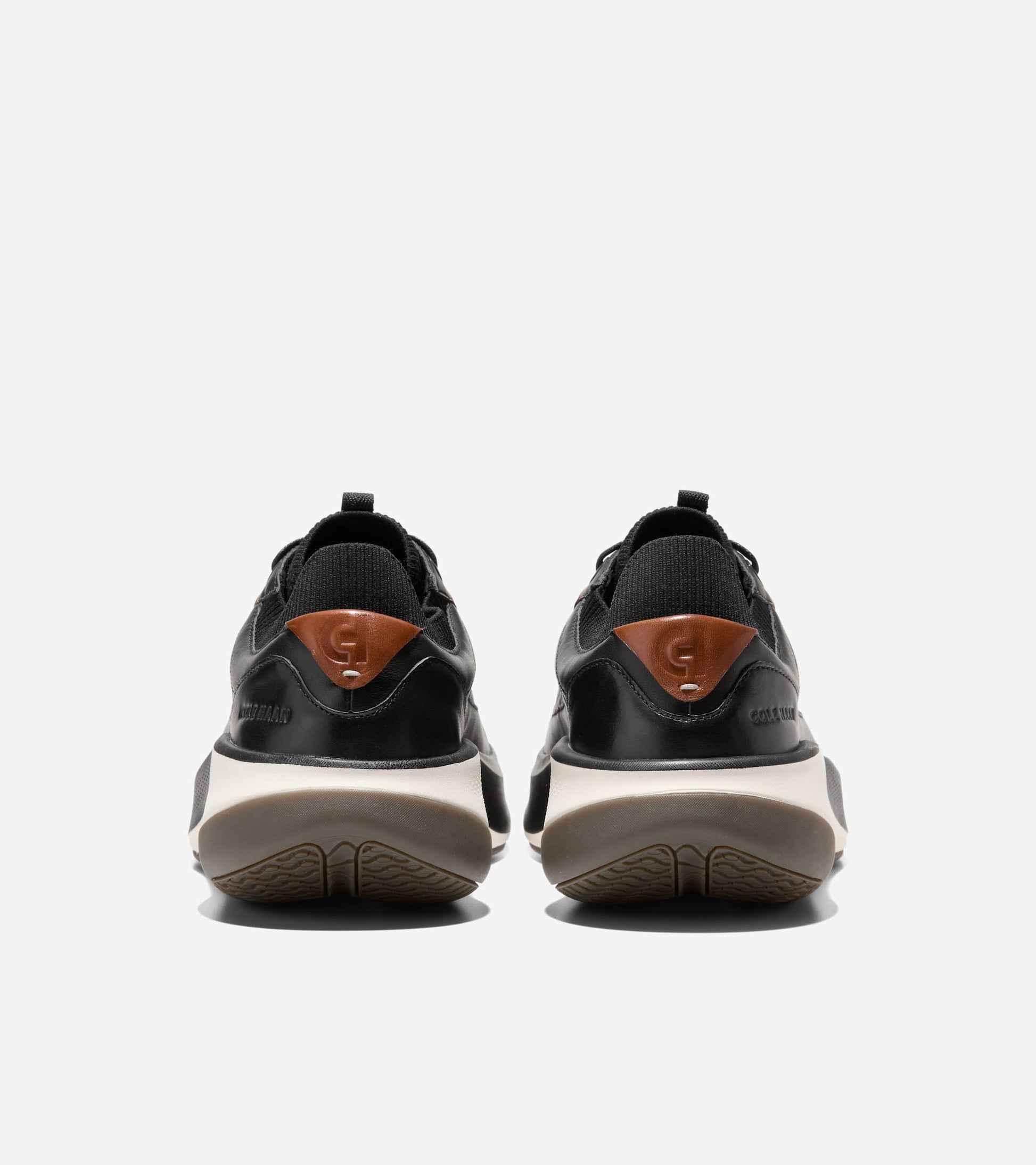 Men's GrandPrø All-Day Leather Running Shoes-Black-British Tan-Ivory