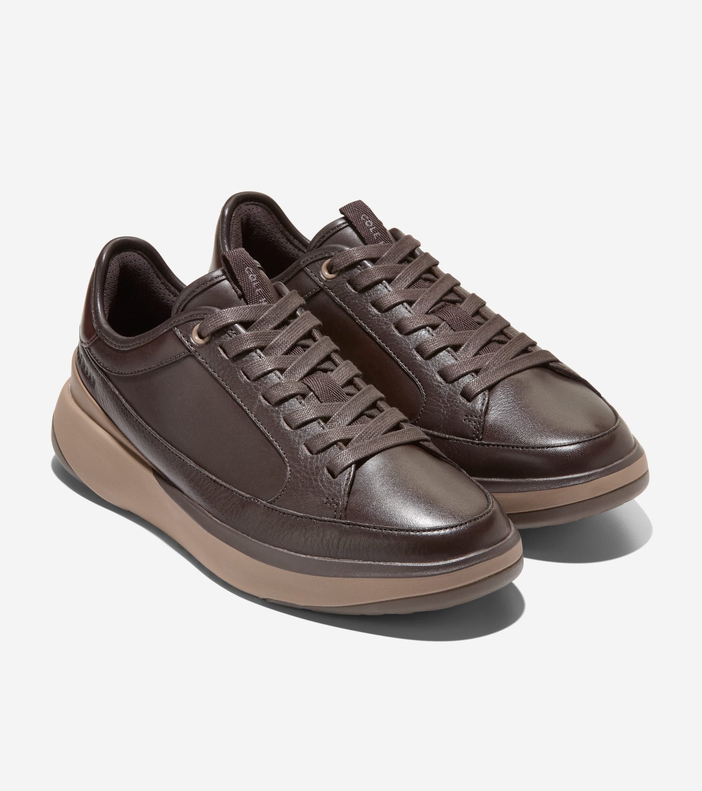 Men's GrandPrø All-Day Court Leather Sneakers-Dark Chocolate-MadeiraDark Chocolate-Madeira-Irish Coffee