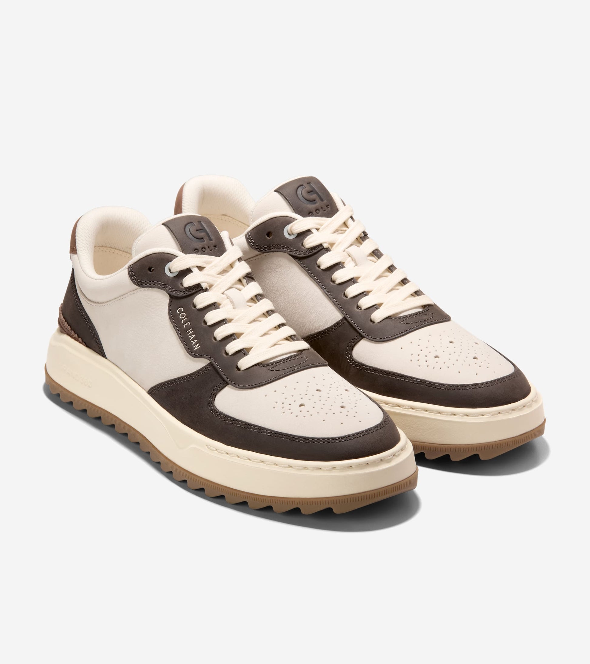 Men's GrandPrø Crossover Golf Shoes-Ivory-Deep Olive