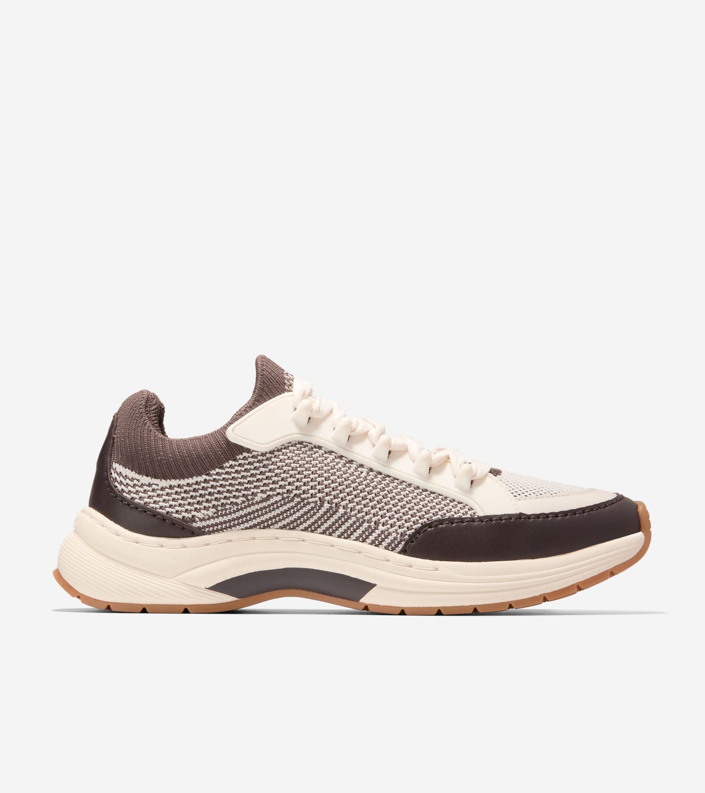 Women's Gp Eleeana Knit Running Shoes-Dark Chocolate-Ivory