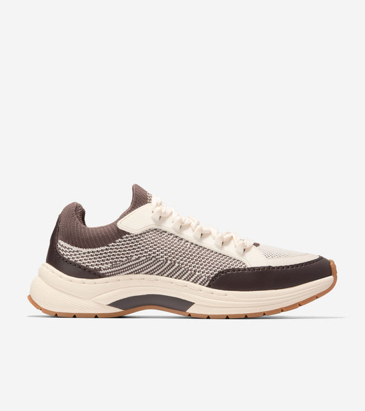Women's Gp Eleeana Knit Running Shoes-Dark Chocolate-Ivory