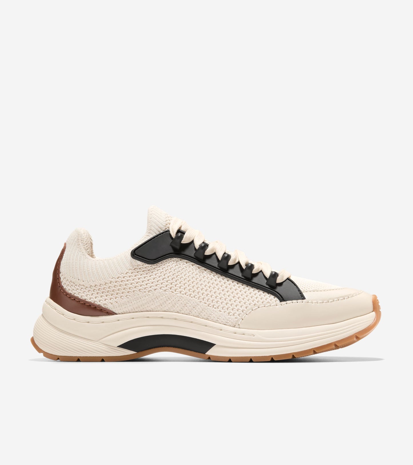 Women's Gp Eleeana Knit Running Shoes-Dark Cuoio-Black-Ivory-Oat