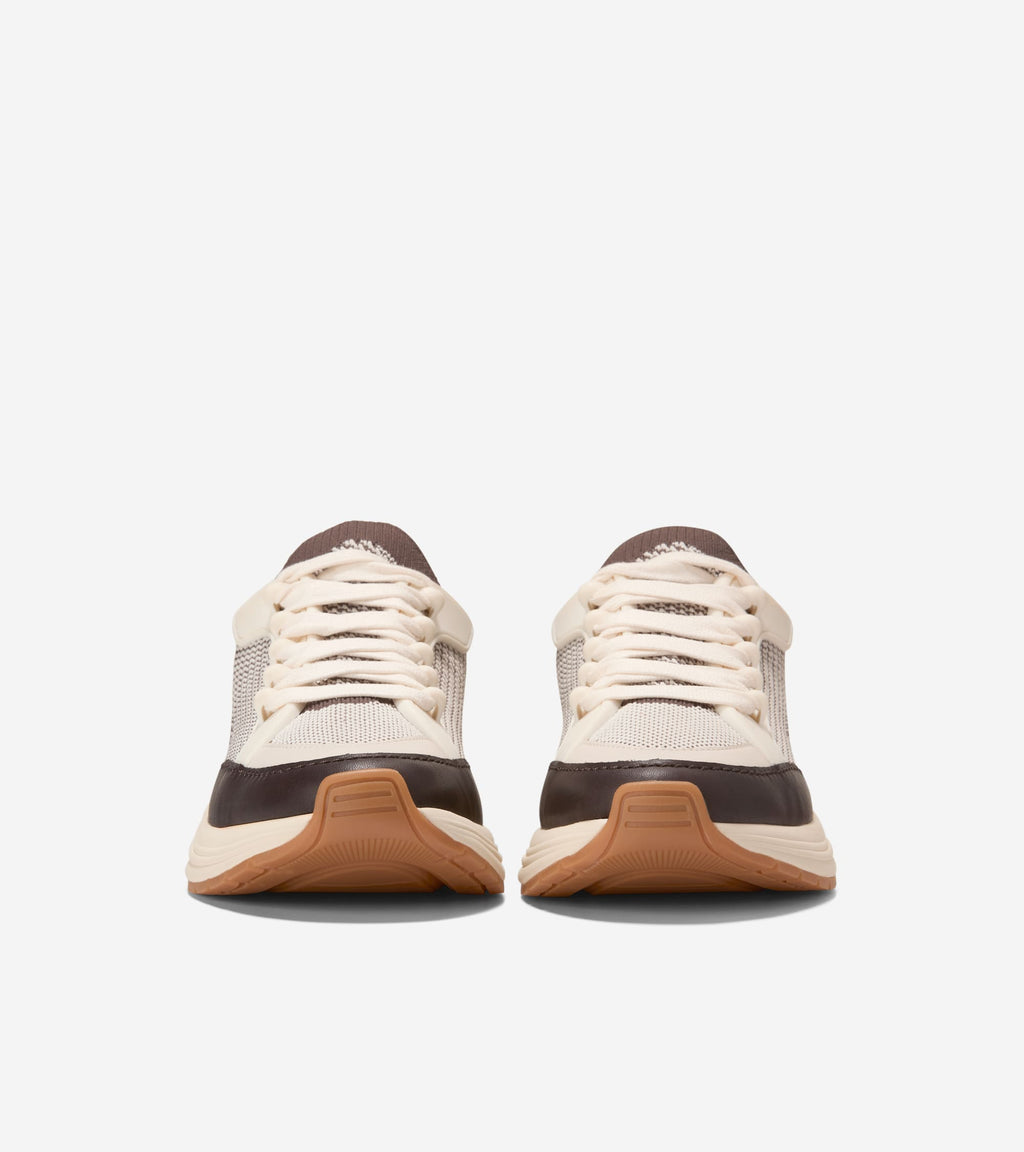 Women's Gp Eleeana Knit Running Shoes-Dark Chocolate-Ivory