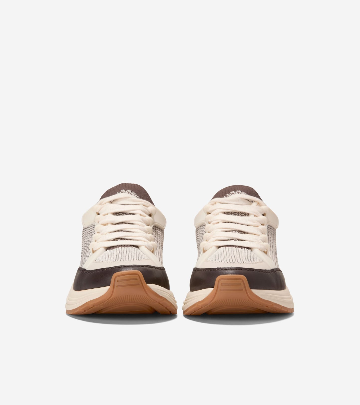 Women's Gp Eleeana Knit Running Shoes-Dark Chocolate-Ivory