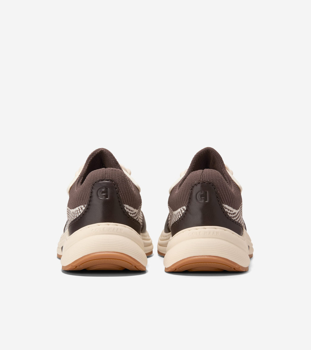 Women's Gp Eleeana Knit Running Shoes-Dark Chocolate-Ivory