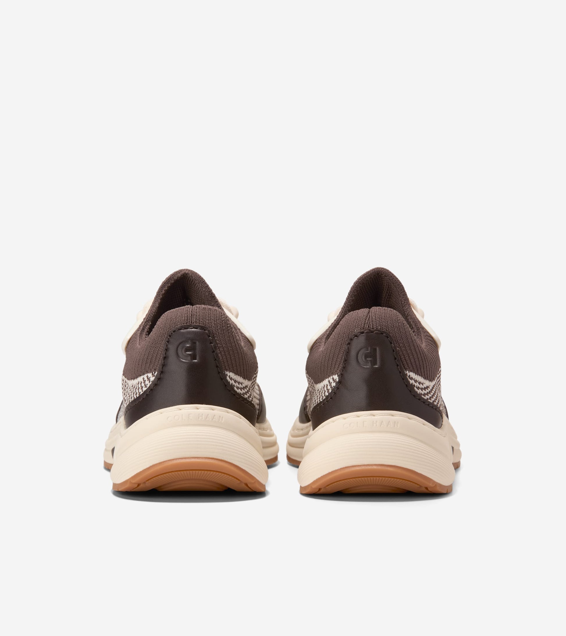 Women's Gp Eleeana Knit Running Shoes-Dark Chocolate-Ivory
