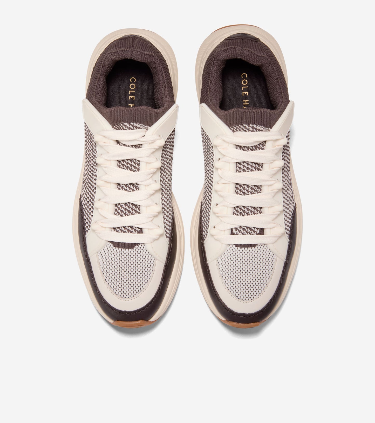 Women's Gp Eleeana Knit Running Shoes-Dark Chocolate-Ivory