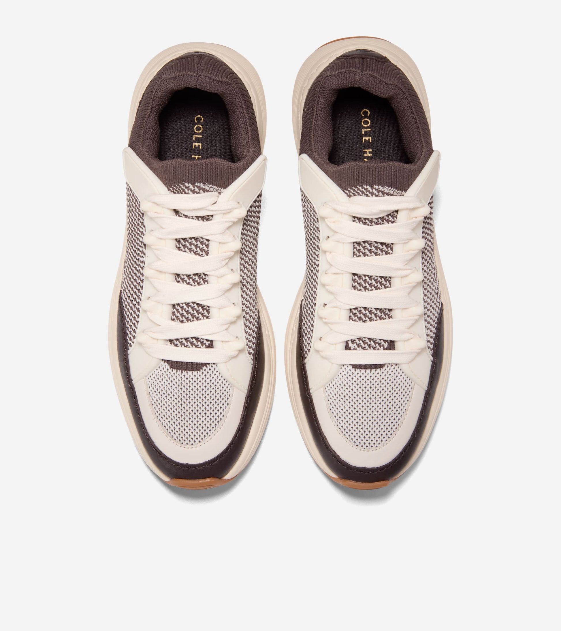 Women's Gp Eleeana Knit Running Shoes-Dark Chocolate-Ivory