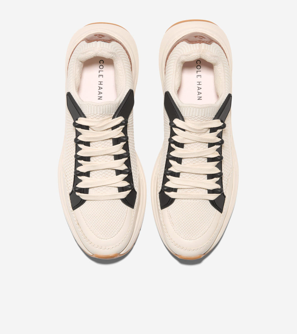 Women's Gp Eleeana Knit Running Shoes-Dark Cuoio-Black-Ivory-Oat