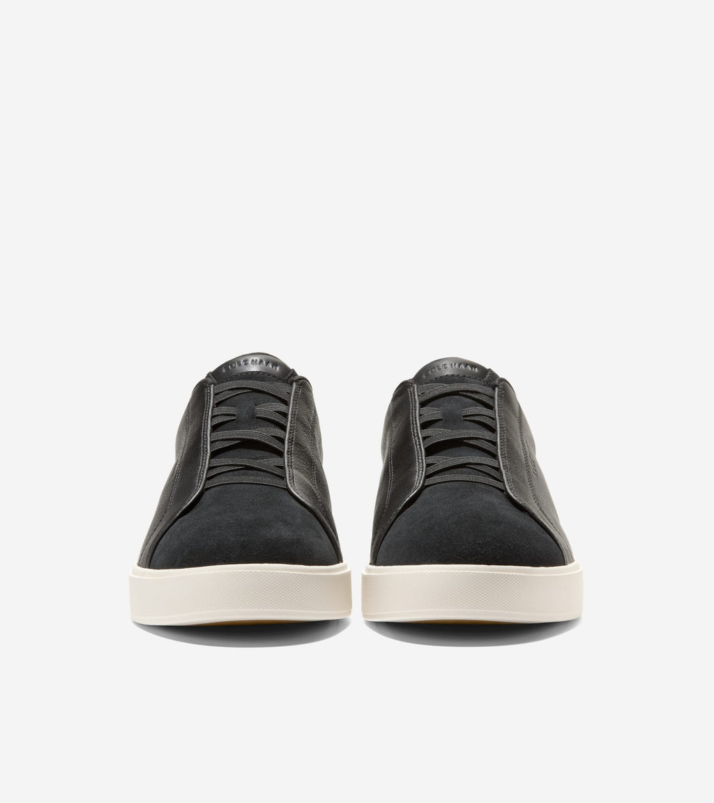 Men's GrandPrø Luxe Slip-On Sneakers-Black-Ivory