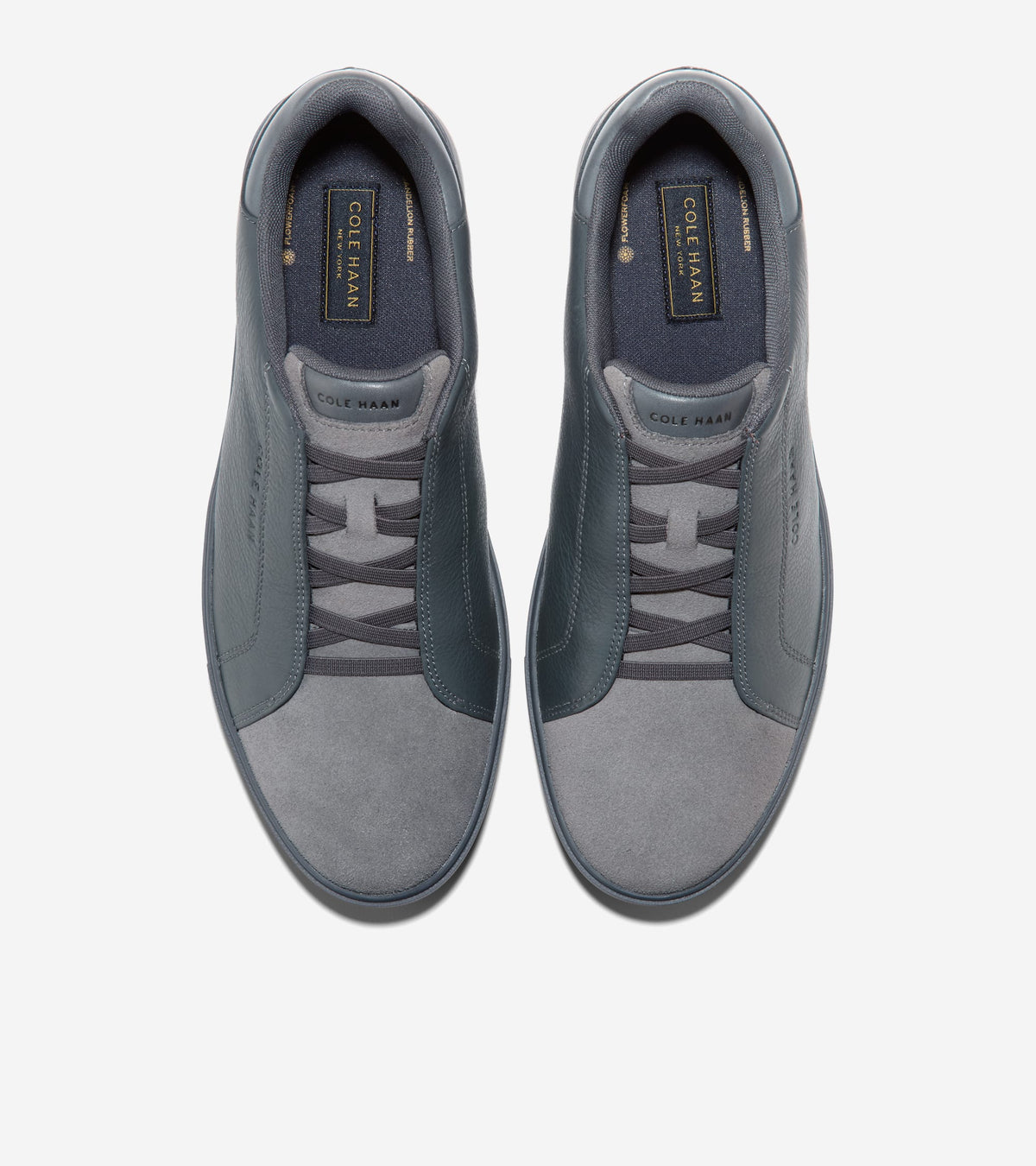 Men's GrandPrø Luxe Slip-On Sneakers-Gray Pinstripe