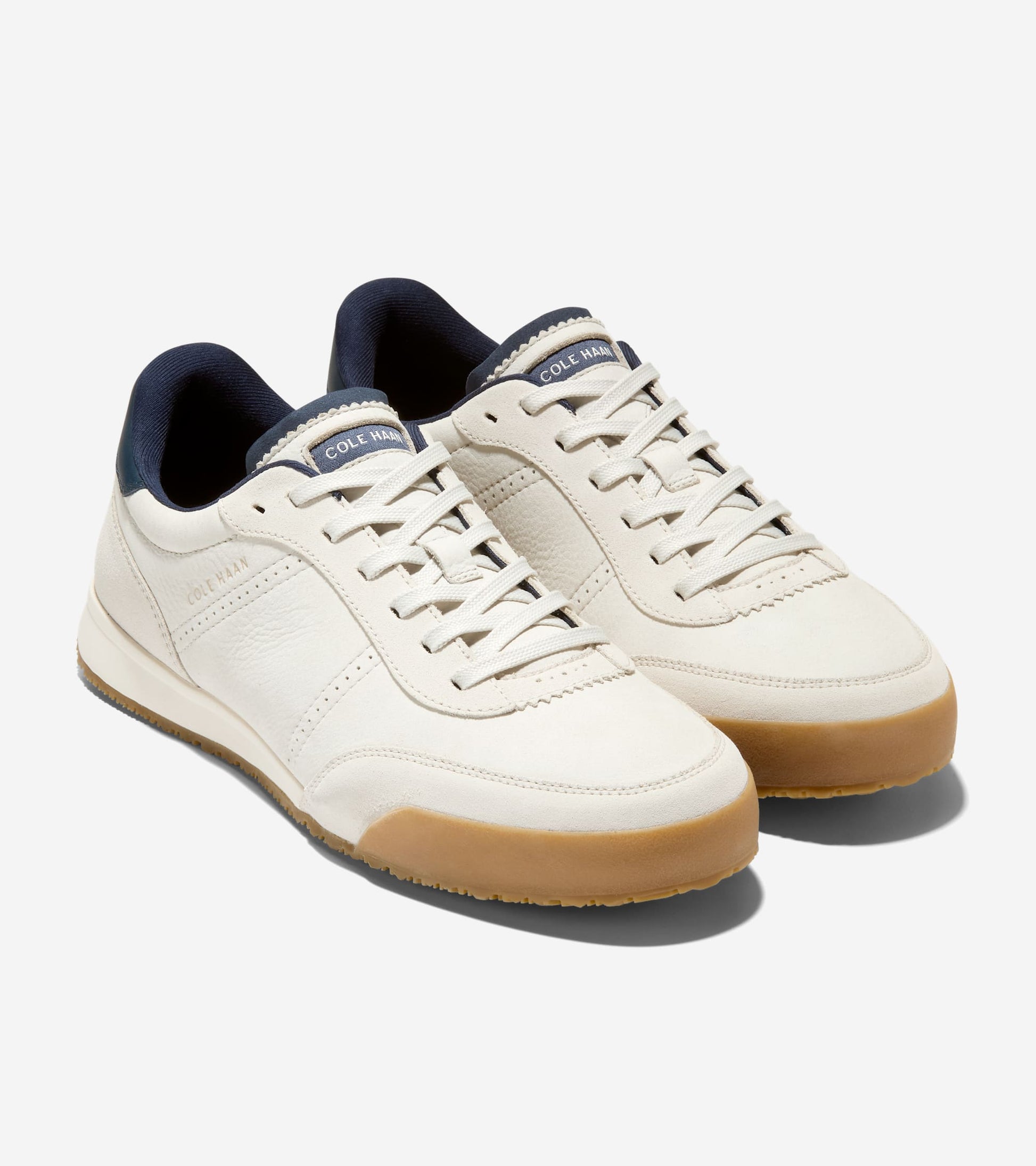 Men's GrandPrø Slimline Sneakers-Ivory-Silver Birch-Navy Blazer