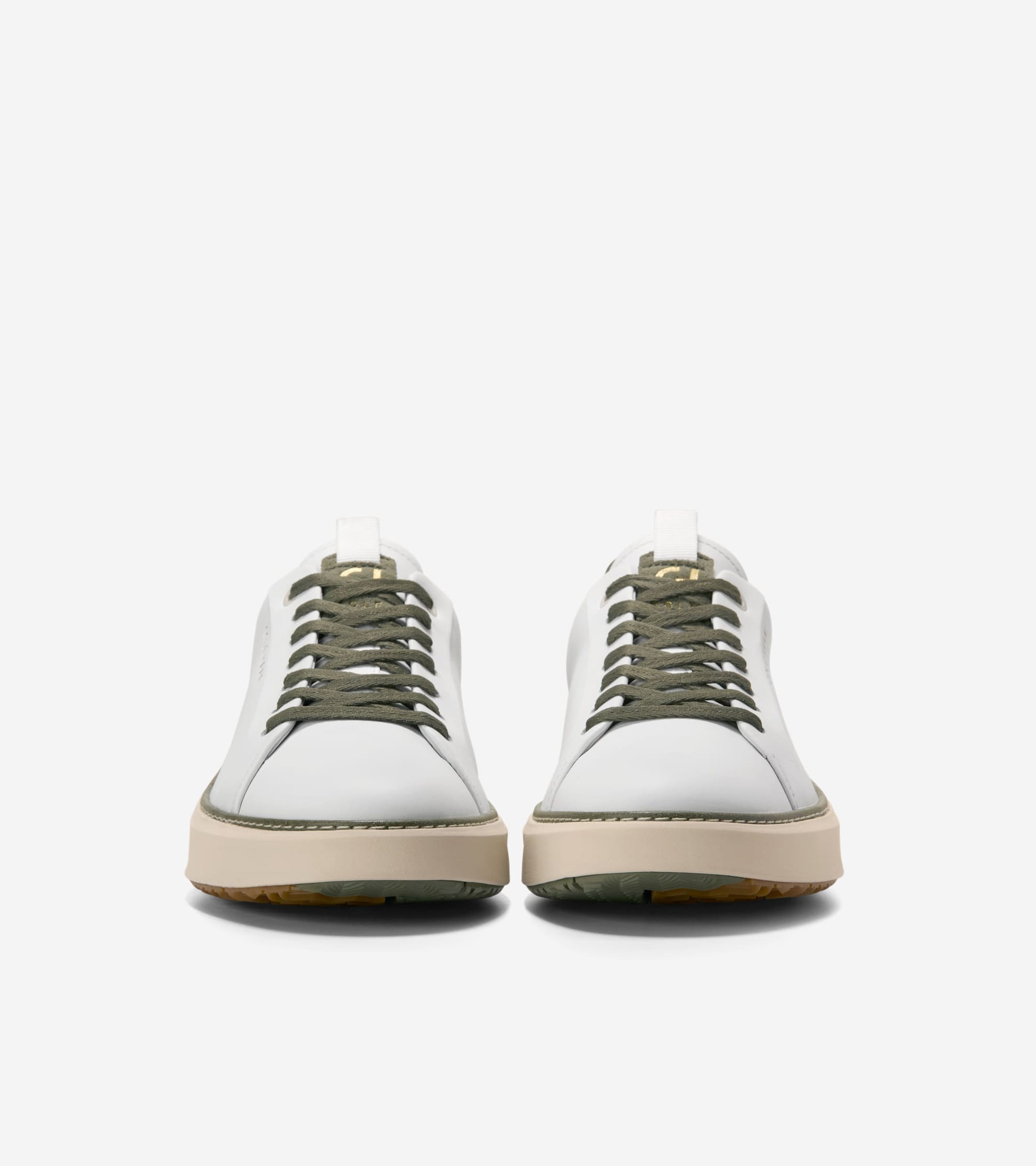 Men's GrandPrø Topspin Waterproof Golf Shoes-White-Dusty Olive-Angora