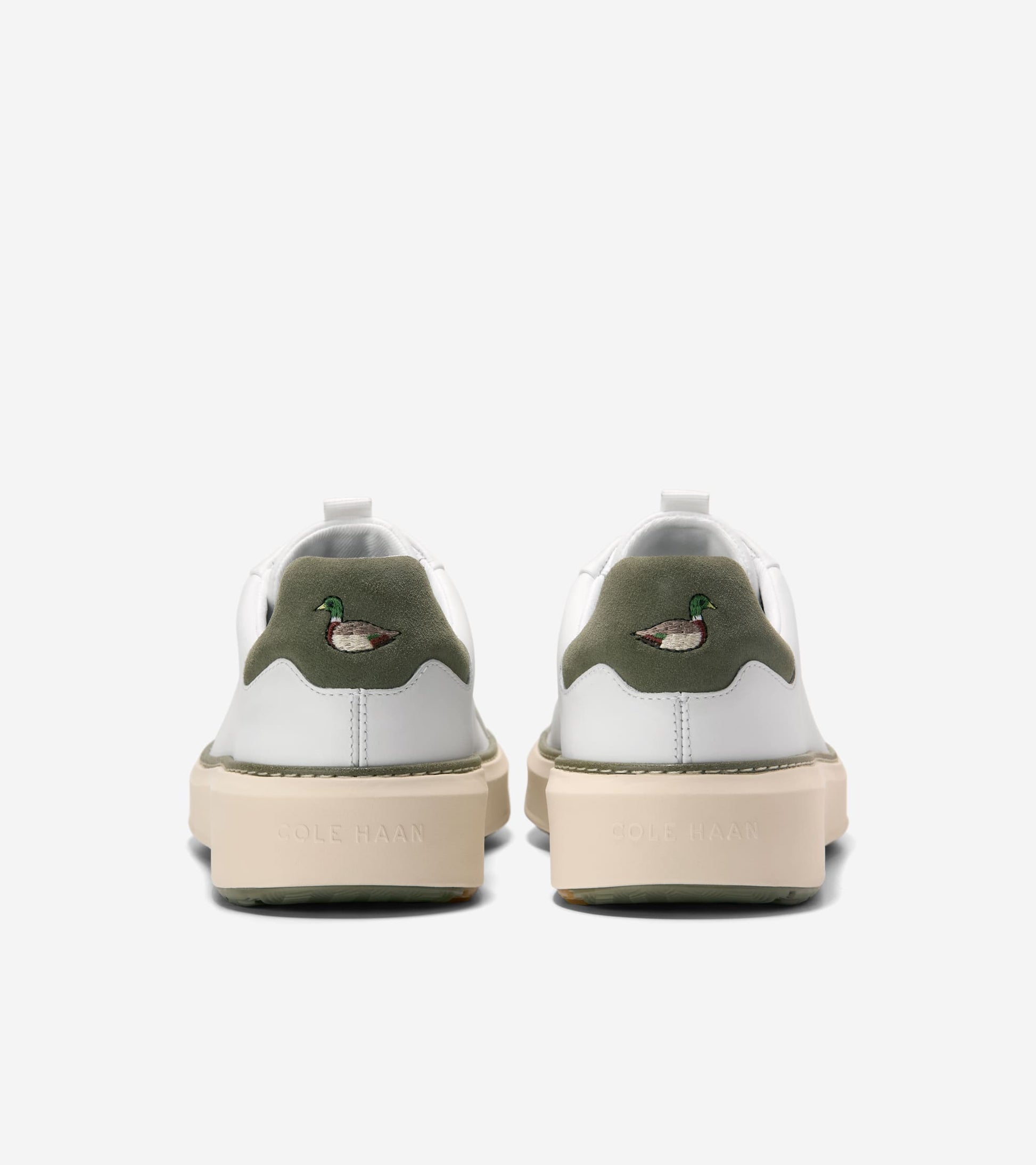 Men's GrandPrø Topspin Waterproof Golf Shoes-White-Dusty Olive-Angora