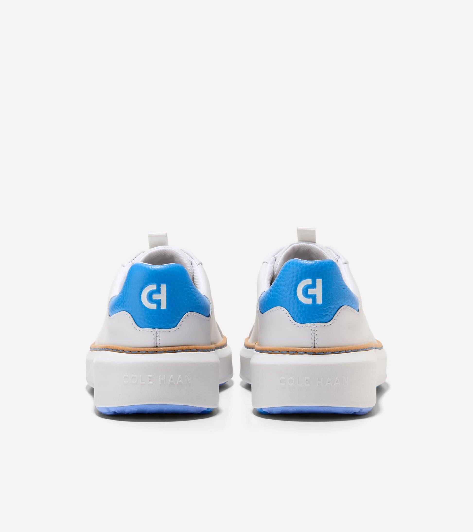 Women's GrandPrø Topspin Golf Shoes-White-Azure Blue