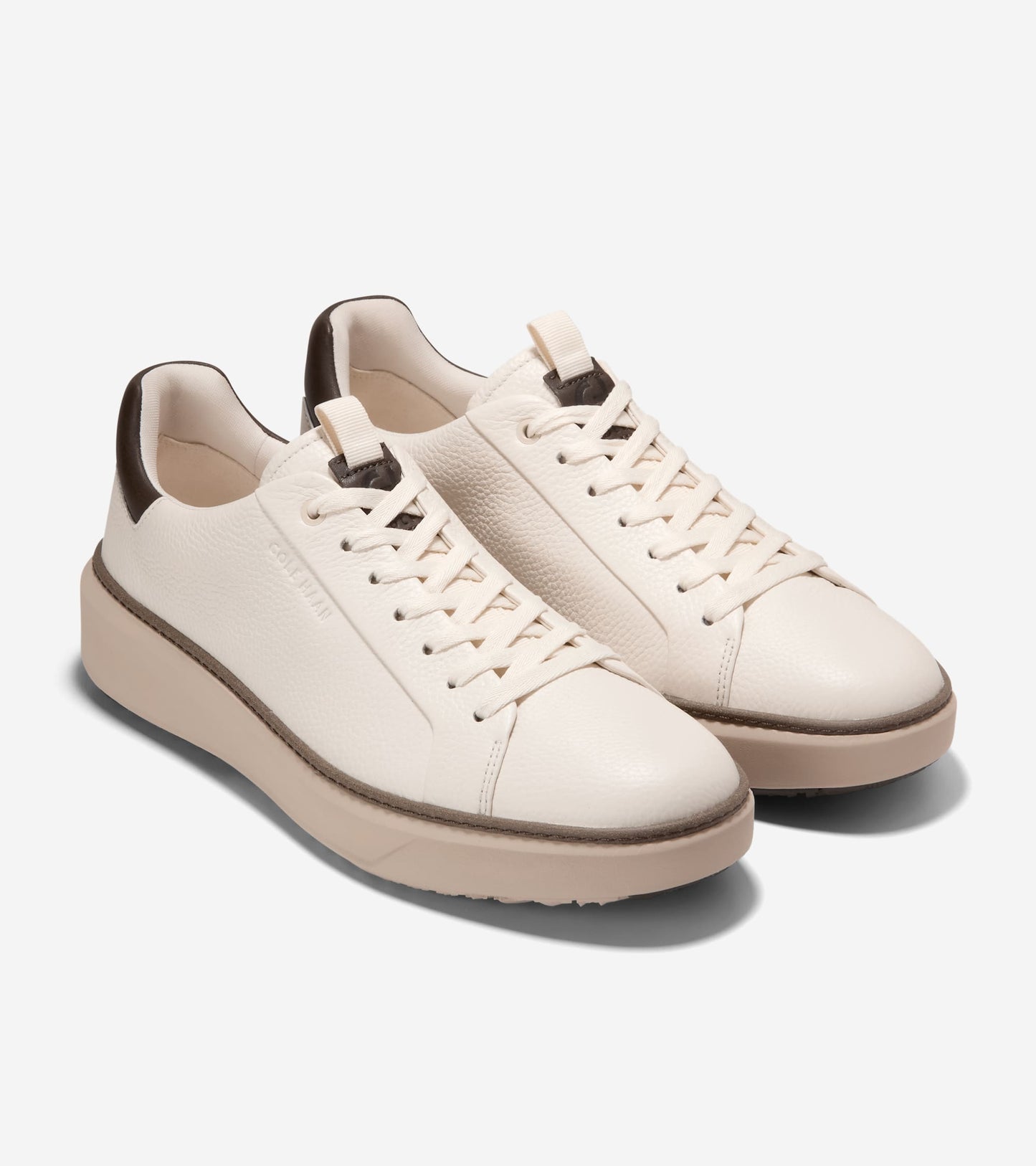 Men's GrandPrø Topspin Golf Shoes-Ivory-Deep Olive-Sesame