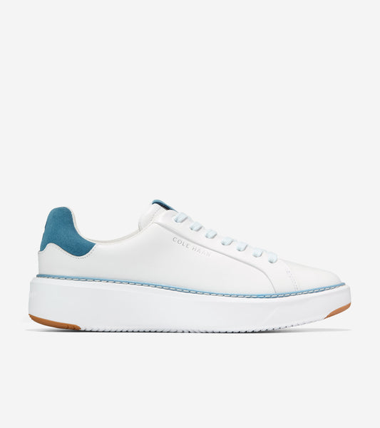Women's GrandPrø Topspin Sneakers-White-Provincial Blue
