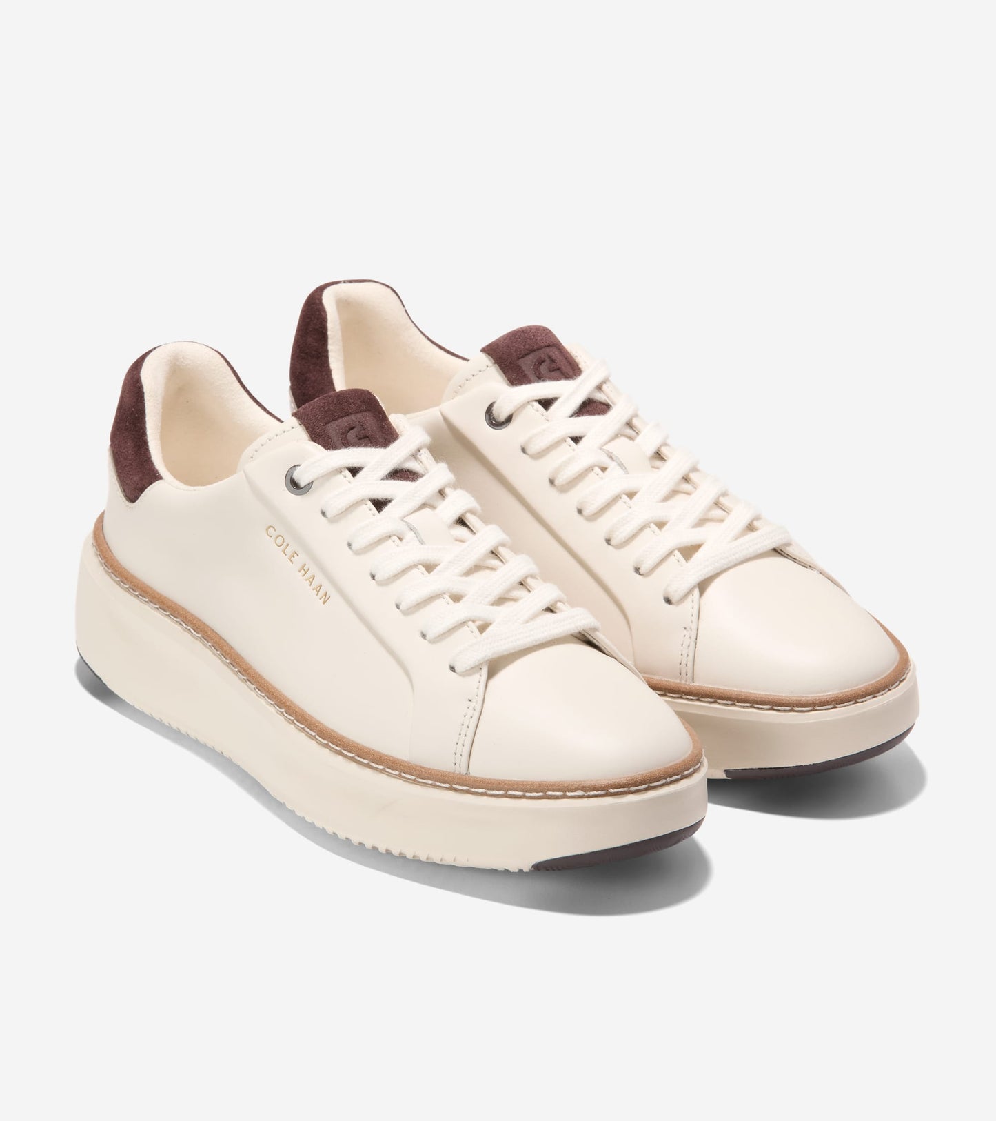 Women's GrandPrø Topspin Sneakers-Ivory-Dark Chocolate