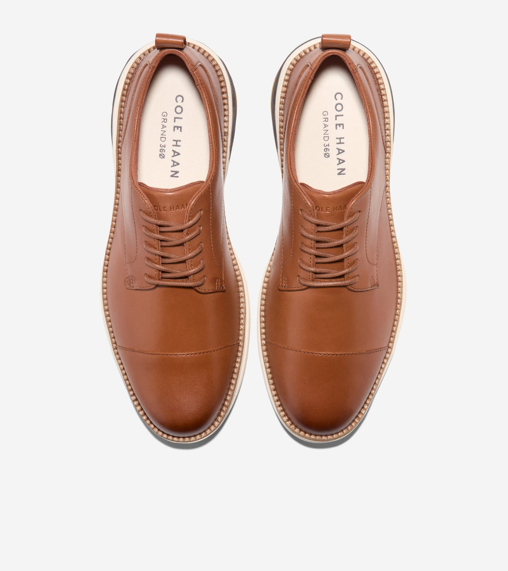 Men's Grand Hurrion Cap Toe Oxfords-British Tan-Ivory-Java