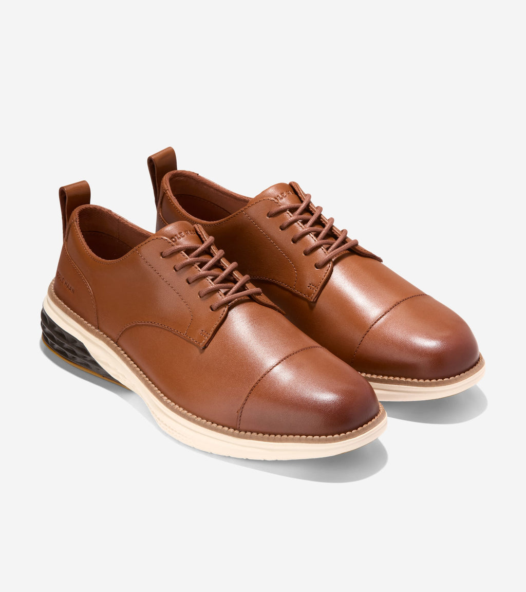 Men's Grand Hurrion Cap Toe Oxfords-British Tan-Ivory-Java