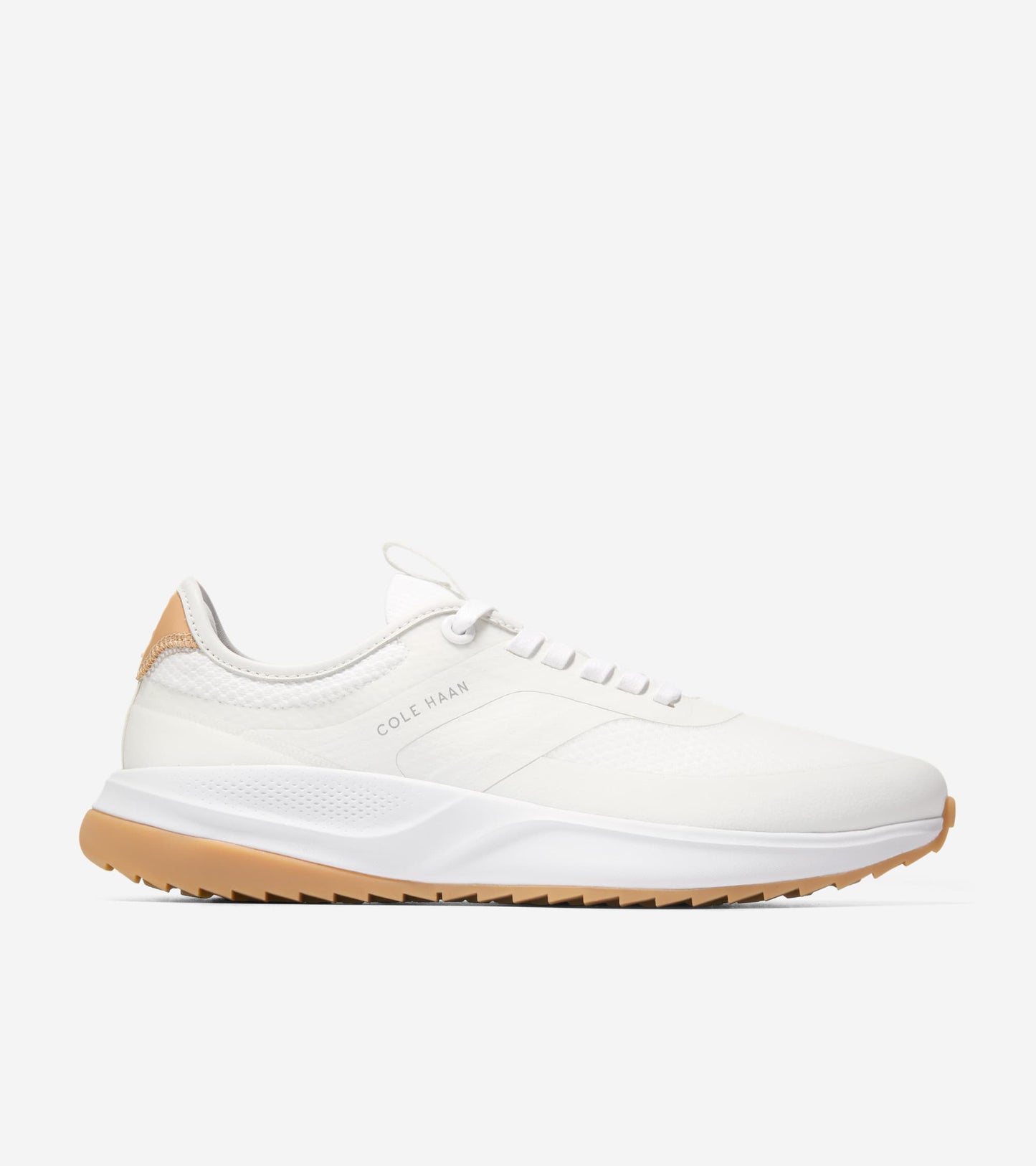 Men's GrandPrø All-Day Golf Shoes-White-Veg Tan