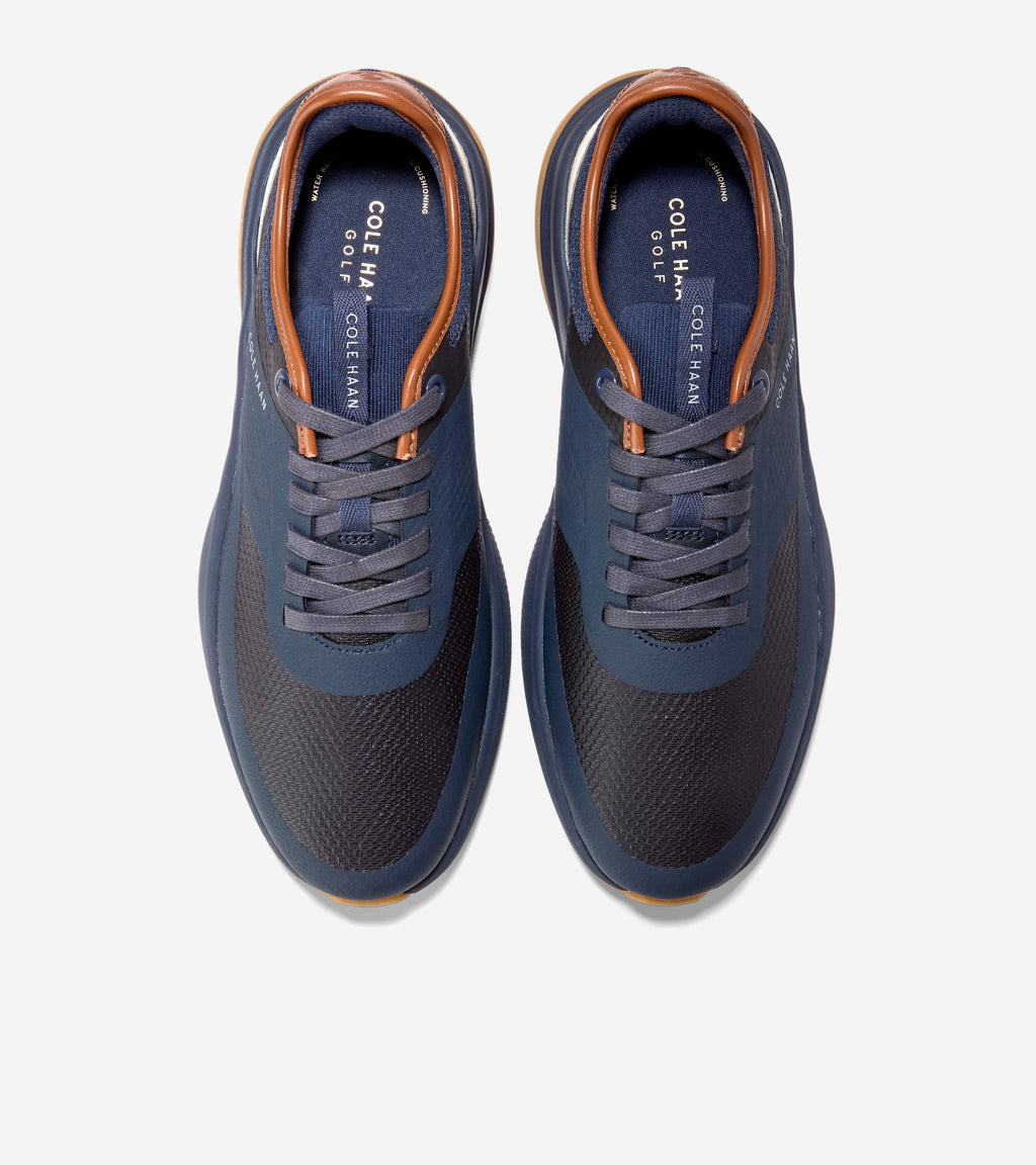 Men's GrandPrø All-Day Golf Shoes-Navy Blazer-British Tan-Ivory