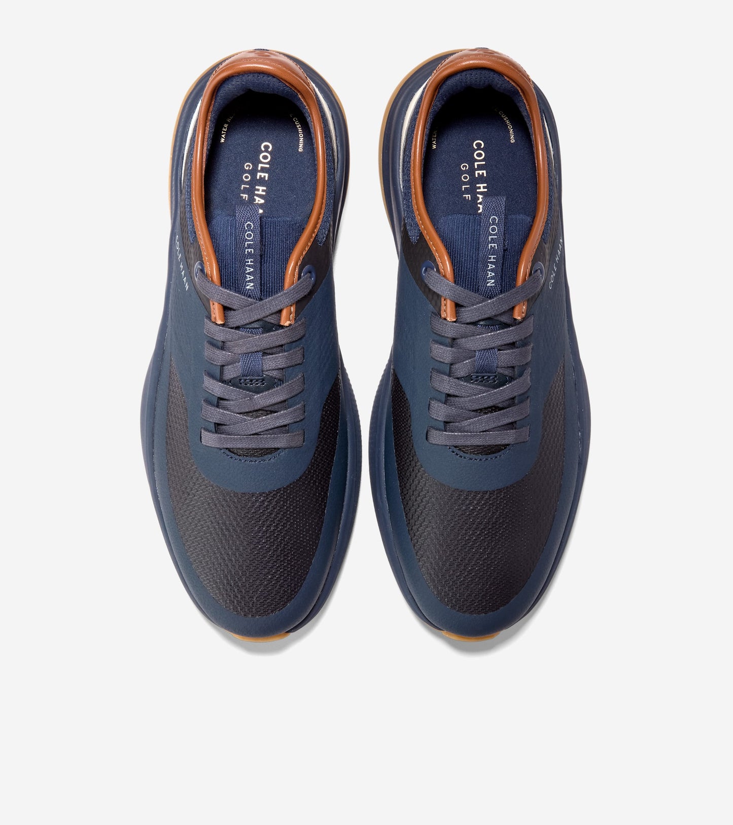Men's GrandPrø All-Day Golf Shoes-Navy Blazer-British Tan-Ivory