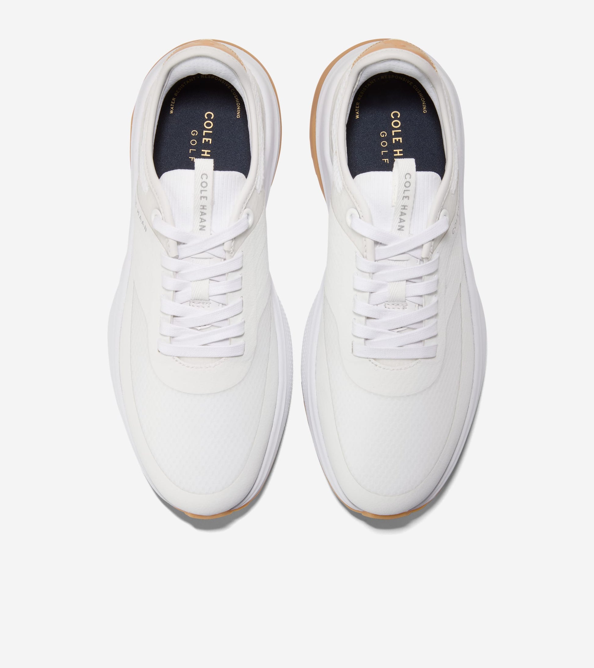 Men's GrandPrø All-Day Golf Shoes-White-Veg Tan