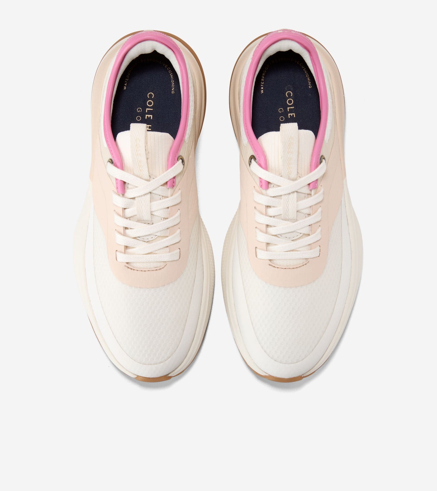 Women's GrandPrø All-Day Golf Shoes-Ivory-Bleached Tan-Powder