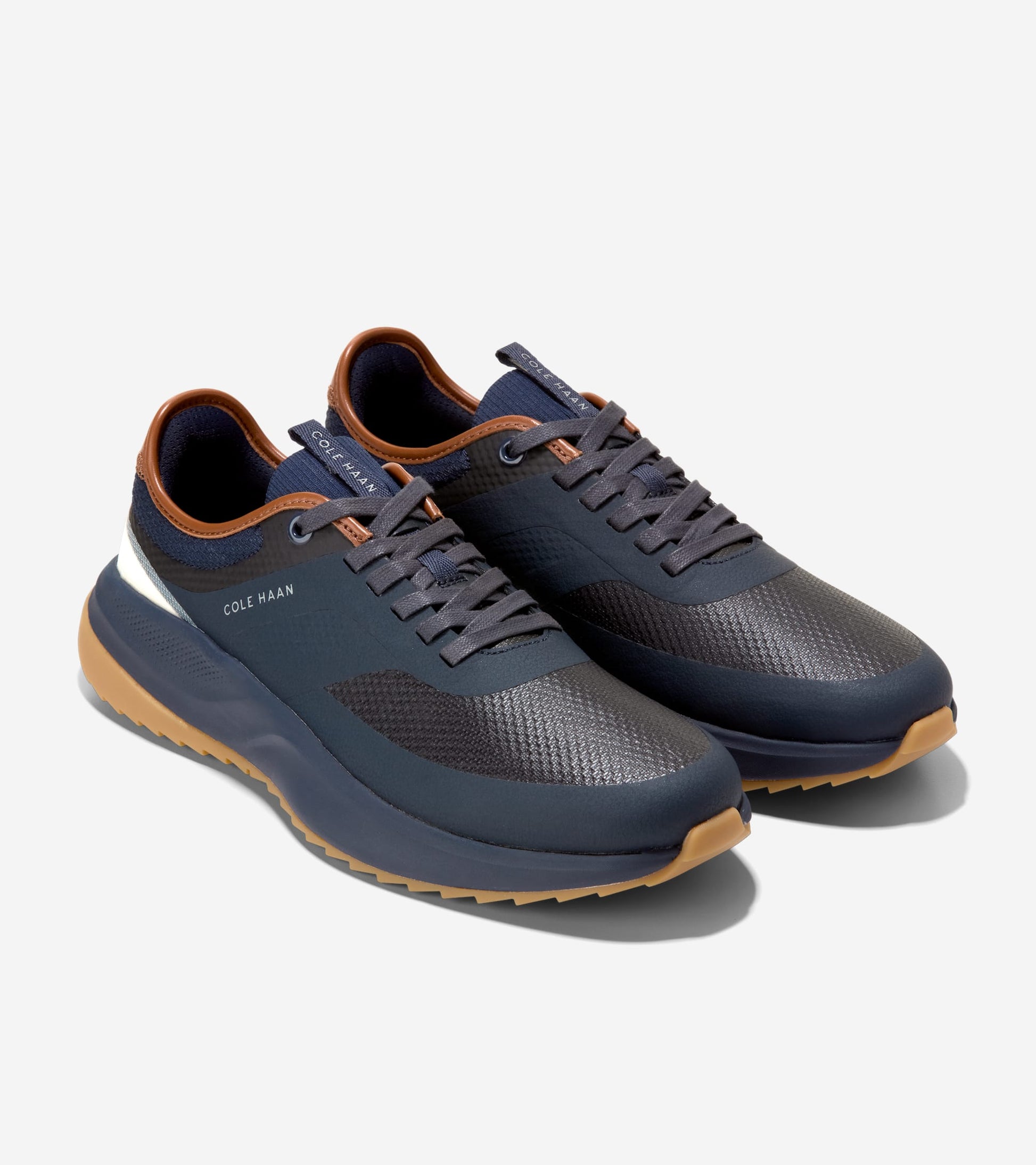 Men's GrandPrø All-Day Golf Shoes-Navy Blazer-British Tan-Ivory