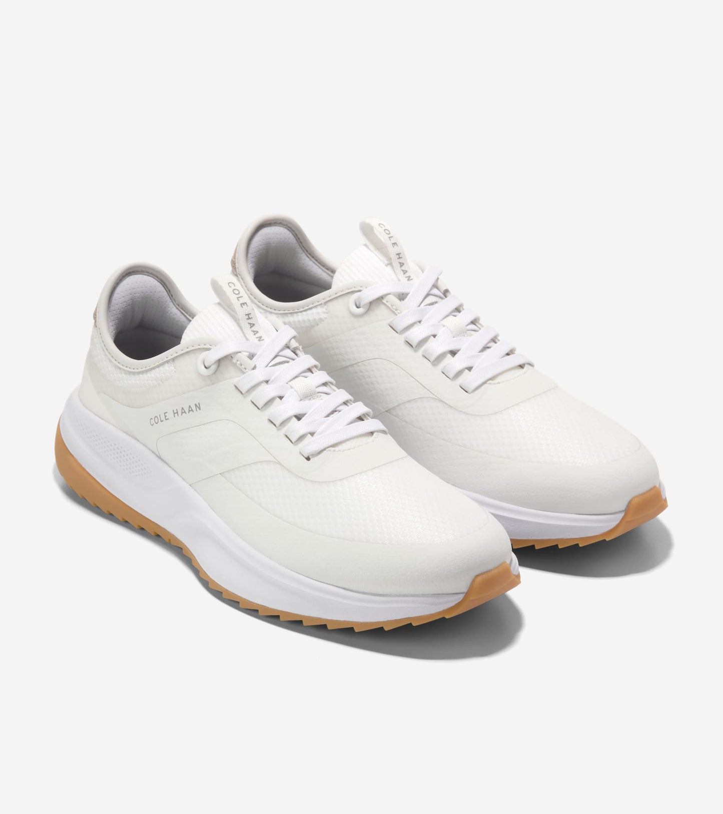 Men's GrandPrø All-Day Golf Shoes-White-Veg Tan