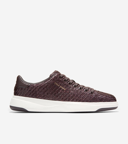 Women's GrandPrø Tennis 2.0 Sneakers-Brown Raffia-Dark Chocolate