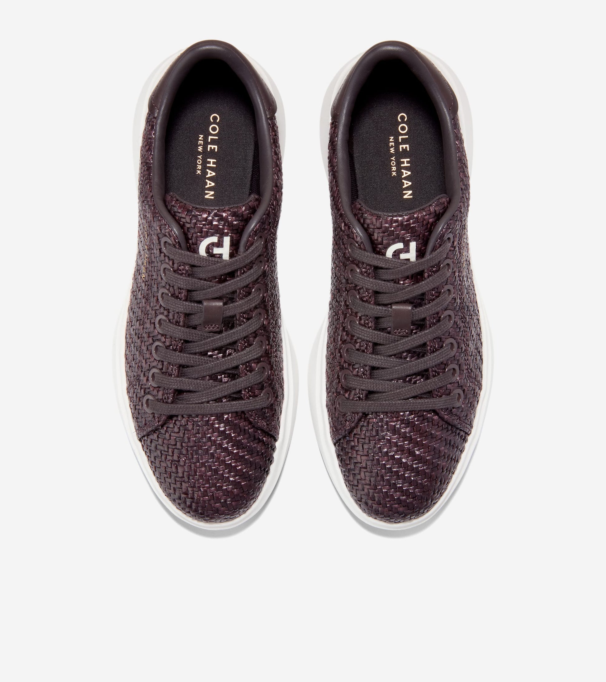 Women's GrandPrø Tennis 2.0 Sneakers-Brown Raffia-Dark Chocolate