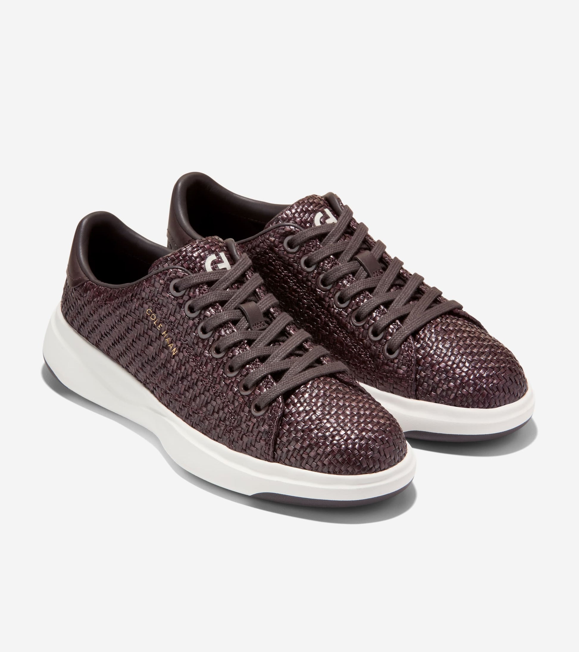 Women's GrandPrø Tennis 2.0 Sneakers-Brown Raffia-Dark Chocolate