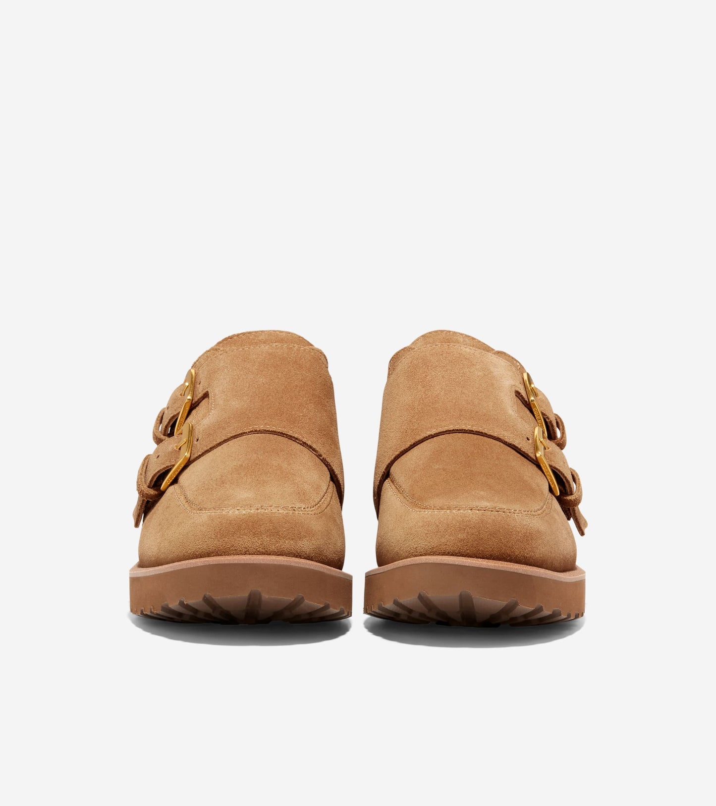 Women's Greenwich Monk Strap Loafers-Golden Toffee Suede