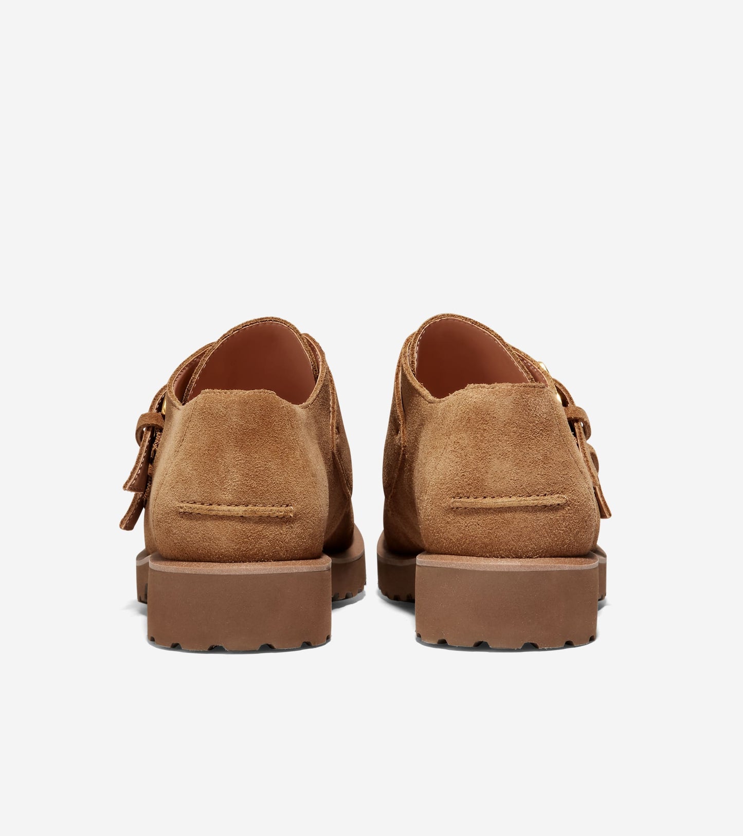 Women's Greenwich Monk Strap Loafers-Golden Toffee Suede