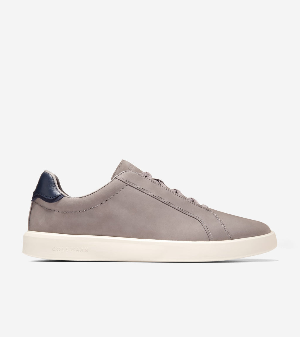 Men's Grand Crosscourt Daily Lace-To-Toe Slip-On Sneakers-Ironstone-Navy Blazer-Ivory