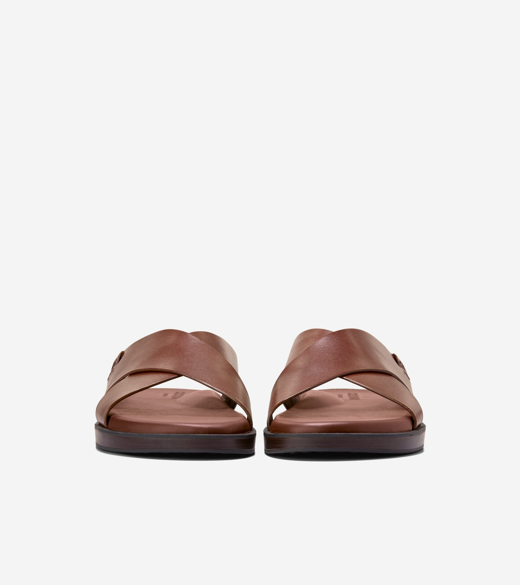 Men's Grand Neoclassic Cross Strap Sandals-Woodbury-Dark Natural